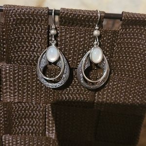 Silver tone earrings, nickel free
